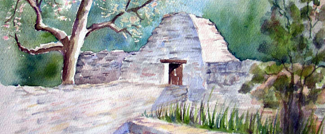 Une borie de Provence - Aquarelles de J. LAVERNHE