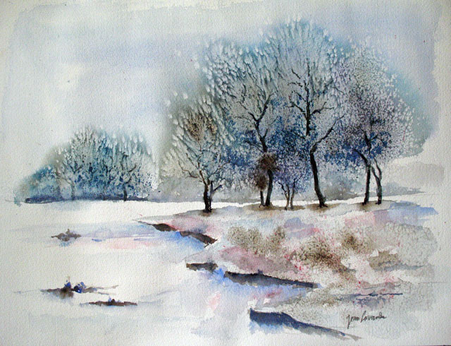 Download Aquarelle Paysage Hiver Neige Images