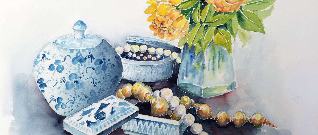 Parure - Aquarelle de Jean Lavernhe