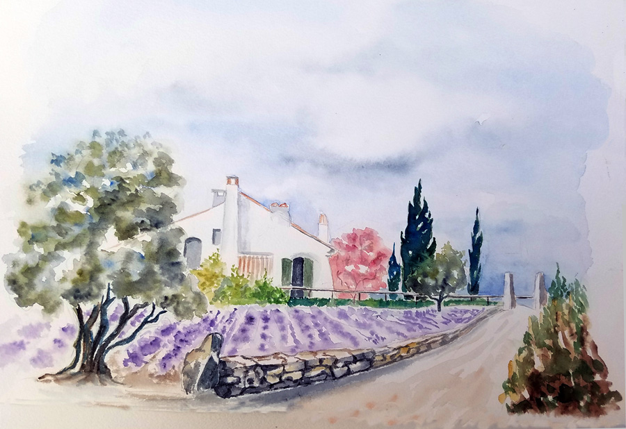 Couleurs de Provence - Aquarelle de J. Lavernhe Couleurs de Provence