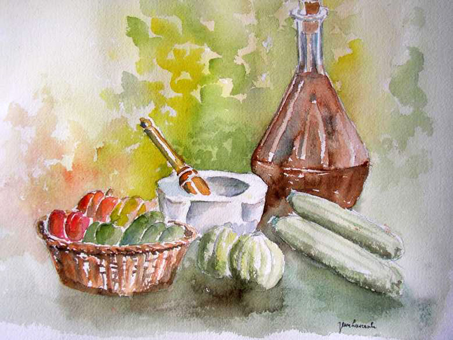 Parfums de provence - Aquarelle de J. Lavernhe Parfums de provence