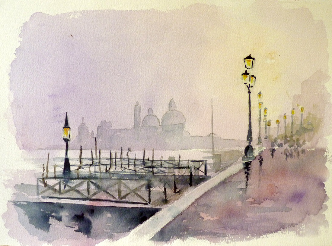 Paris, ville lumière Paris, ville lumière - Aquarelle de Jean Lavernhe
