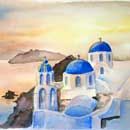 Santorin et ses domes bleus