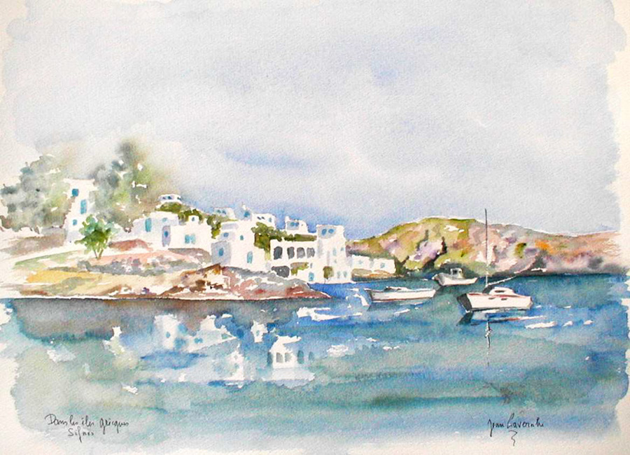 Le port de Sifnos en Grèce Le port de Sifnos en Grèce