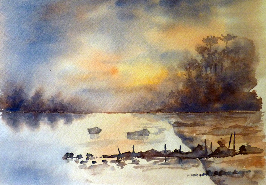 Désolation - Aquarelle de J. Lavernhe