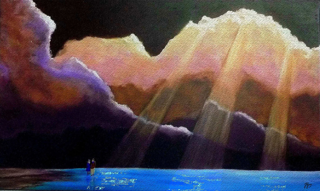 Nuit céleste Nuit céleste - Tableau de Jackie Maigret