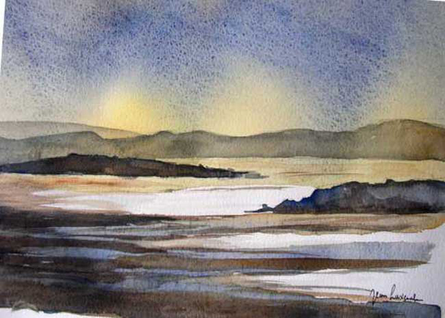 Jeux de lumière - Aquarelle de Jean LAVERNHE Jeux de lumière