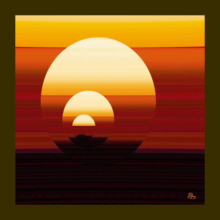 Fusion de la mer et du soleil Fusion de la mer et du soleil - Tableau de Jackie Maigret