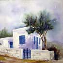 La maison bleue - L'aquarelle anglaise 